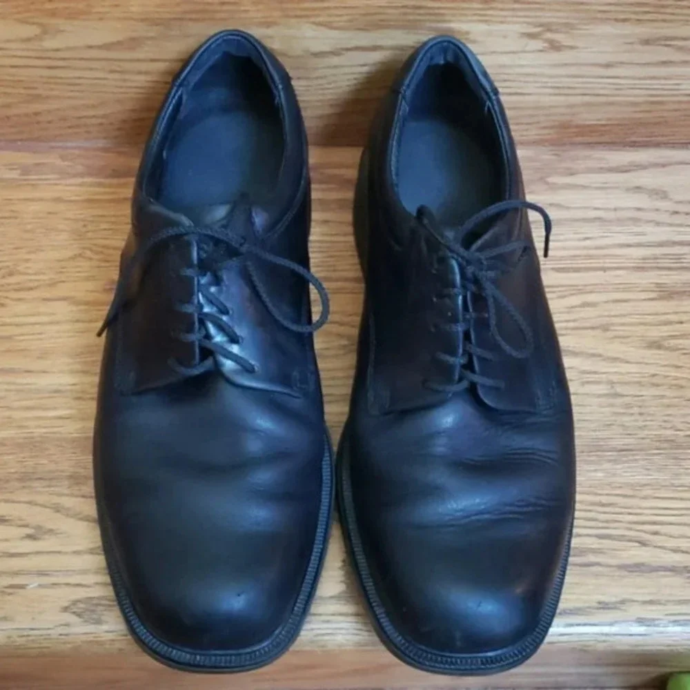 Rockport Oxford 9.5‎ Black Leather Lace Up Business Formal APM20311